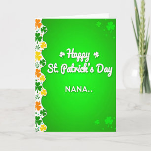 Frohe St. Patrick's Day Nana Karte