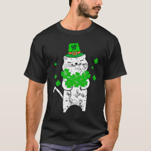 Frohe St. Patrick's Day Shamrock Katze  2 T-Shirt