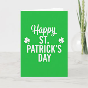 Frohe St. Patrick's Day Textkarte Karte