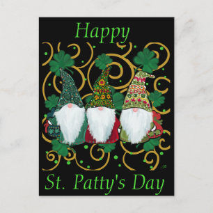 Frohe St. Patty's Day GNOMES Postkarte
