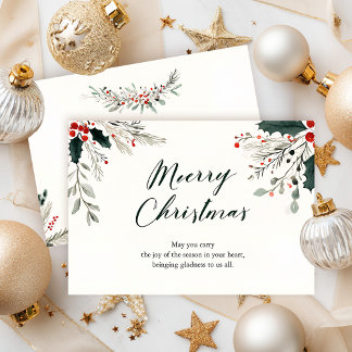Frohe & strahlende Weihnachtsgrußkarte Einladung
