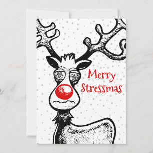 Frohe Stressmas mit Rudolph Weihnachtskarte Feiertagskarte