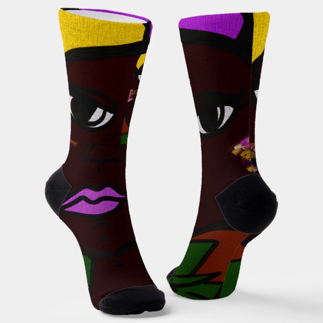 Frohe Süßherzchen-Tag Socken (Gewinkelt)
