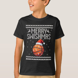 Frohe Swishmas Weihnachten Sketll hässlicher Jugen T-Shirt