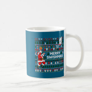 Frohe Swishmas Weihnachtsmann Basketball-Hässliche Kaffeetasse