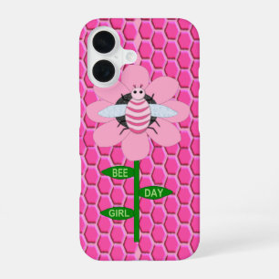 Frohe Tag des Biene Mädchen Rosa Geburtstag Hummel iPhone 16 Hülle