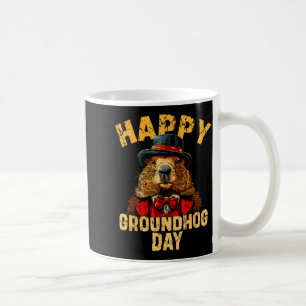 Frohe Tag des Murmeltieres Murmeltier Mit Hut Tier Kaffeetasse