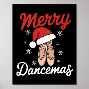 Frohe Tanzweihnachten Tanzlehrer Weihnachten Tanz Poster
