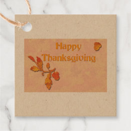 Frohe Thanksgiving-Erde-Ton-Gunstanhänger Geschenkanhänger