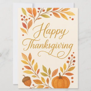 Frohe Thanksgiving-Grußkarte Feiertagskarte