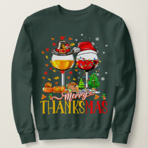 Frohe Thanksmas Erntedank Weihnachten Ugly Xmas P Sweatshirt