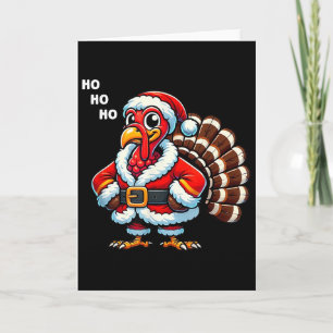 Frohe Thanksmas Erntedankfest Truthahn Weihnachten Karte
