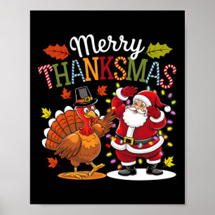 Frohe Thanksmas Erntedankfest Weihnachten, Truthah Poster