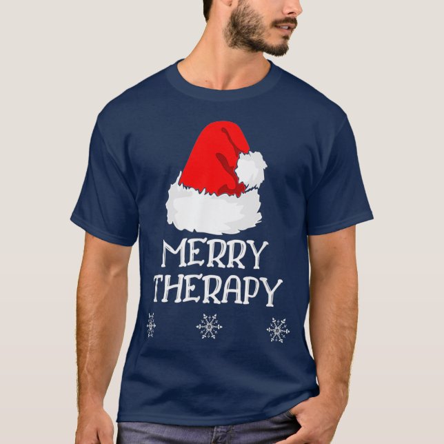 Frohe Therapie Weihnachten Physikalisch oder beruf T-Shirt (Vorderseite)