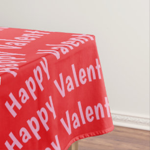 Frohe Tischdecke zum Valentinstag Rot