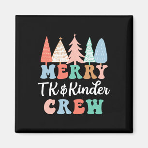 Frohe Tk und Kinder Crew Kindergarten Lehrer Chri Magnet