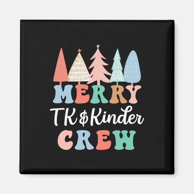 Frohe Tk und Kinder Crew Kindergarten Lehrer Chri Magnet (Vorne)