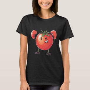 Frohe Tomate mit Boxhandschuhen Spaß T-Shirt
