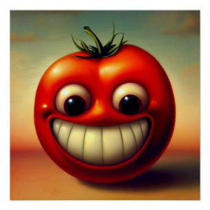 Frohe Tomate Poster