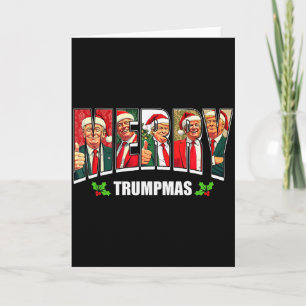 Frohe Trump-Weihnachten Santa Trump Weihnachts-Pyj Karte