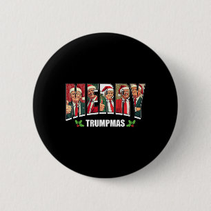 Frohe Trumpmas Santa Trump Weihnachten Pajamas Fun Button