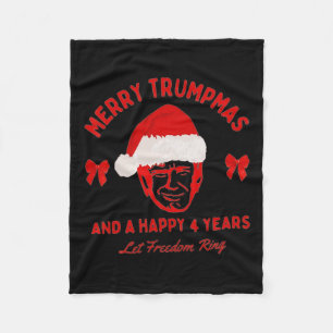 Frohe Trumpmas Santa Trump Weihnachten Pajamas Fun Fleecedecke