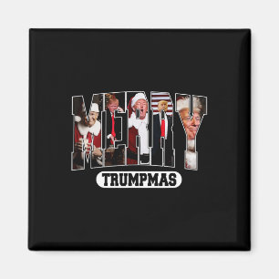 Frohe Trumpmas Santa Trump Weihnachten Pajamas Fun Magnet