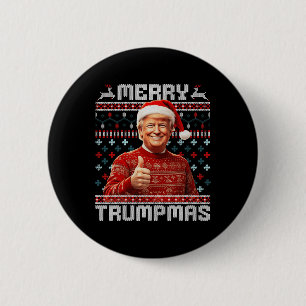 Frohe Trumpmas Santa Trump Weihnachten Pajamas Ugl Button