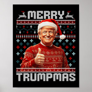 Frohe Trumpmas Santa Trump Weihnachten Pajamas Ugl Poster