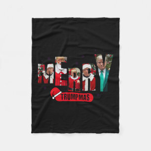 Frohe Trumpmas Santa Trump Weihnachts Pajamas Spaß Fleecedecke