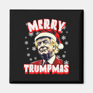 Frohe Trumpmas Weihnachten Trump Santa Trump Chris Magnet