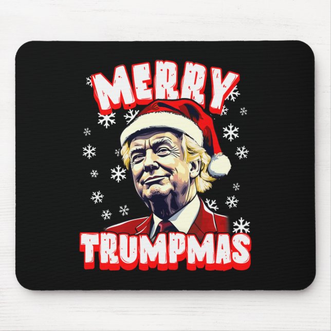 Frohe Trumpmas Weihnachten Trump Santa Trump Chris Mousepad (Vorne)