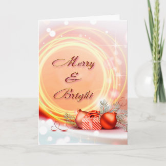 Frohe u. helle rote gelbe festliche Weihnachten