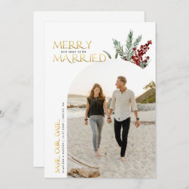 Frohe und bald Verheiratete Weihnachten Save The Date