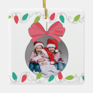 Frohe und helle bunte Weihnachtsgeschenksiegel Keramikornament