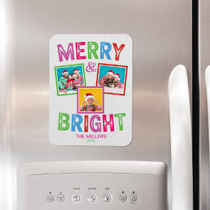 Frohe und helle Foto Weihnachten Magnet