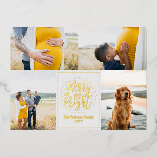 Frohe und helle Foto Weihnachtsfeiertag Post Folien Feiertagspostkarte