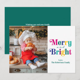 Frohe und helle Foto Weihnachtskarte Feiertagskarte