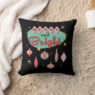 Frohe und helle Mitte des Jahrhunderts Moderne Wei Kissen