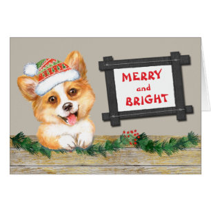 Frohe und helle Niedliche Corgi Dog Weihnachten