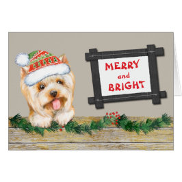 Frohe und helle Niedliche Westie Dog Weihnachten