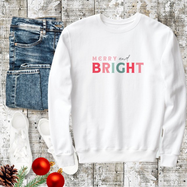 Frohe und helle Pastelle Weihnachtssüßer Sweatshirt (Von Creator hochgeladen)