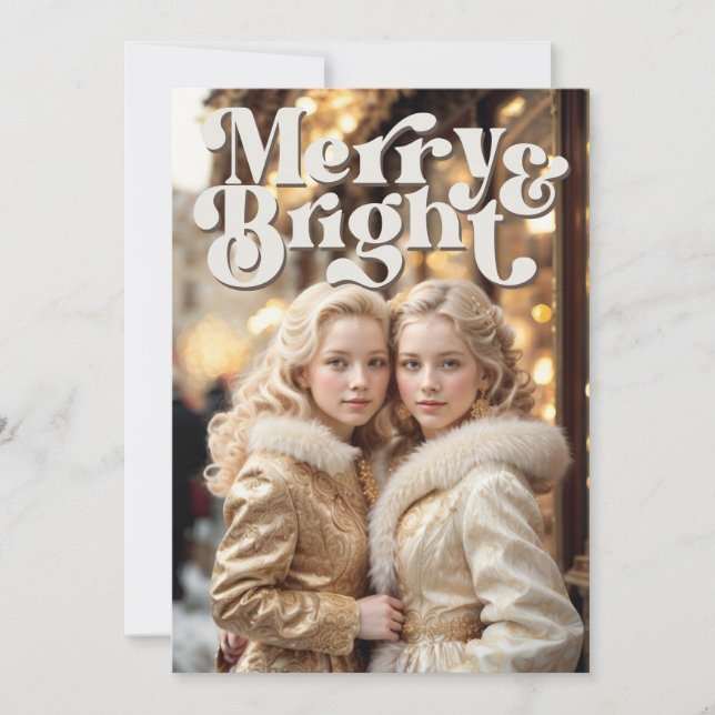 Frohe und helle Retro Foto Weihnachten (Vorderseite)