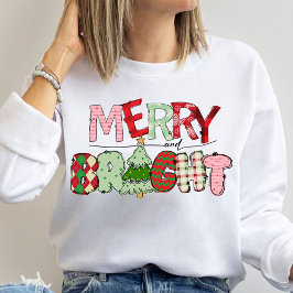 Frohe und helle rote Weihnachten Sweatshirt
