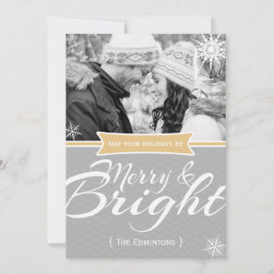 Frohe und helle Schneeflocke Weihnachtskarte Feiertagskarte