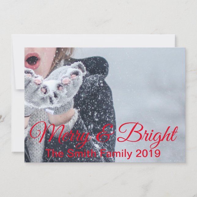 Frohe und helle Weihnachten Ankündigung (Vorderseite)