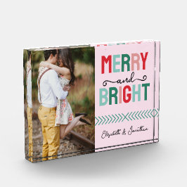 Frohe und helle Weihnachten Fotoblock