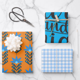 Frohe und helle Weihnachten Geschenkpapier Set