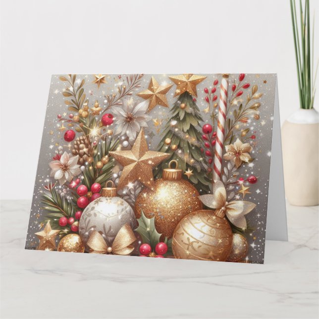 Frohe und helle Weihnachten ich bleibe im Inneren Karte (Vorderseite)