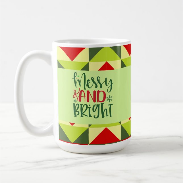 Frohe und helle Weihnachten Kaffeetasse (Links)
